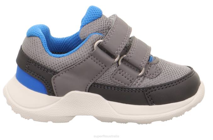 Superfit Light Grey/Blue Babies RUSH - Sneakers low with Velcro Fastener Z6Z8333