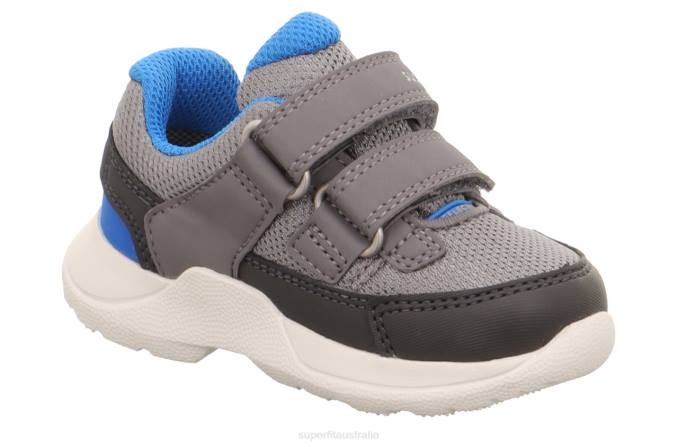 Superfit Light Grey/Blue Babies RUSH - Sneakers low with Velcro Fastener Z6Z8333