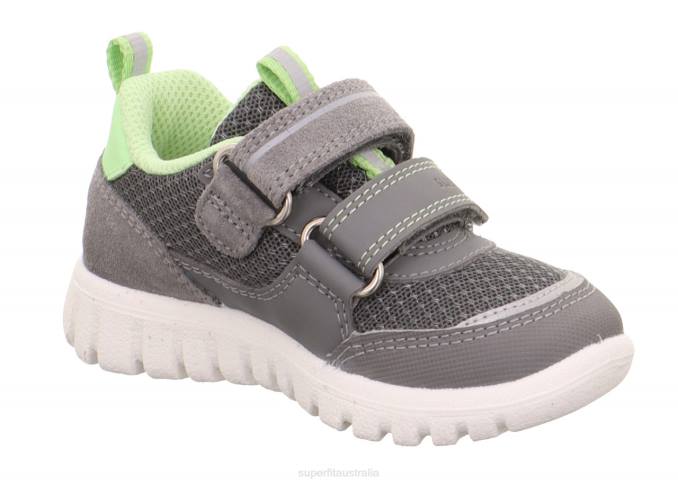 Superfit Light Grey/Light Green Babies SPORT7 MINI - Sneakers low with Velcro Fastener Z6Z8361