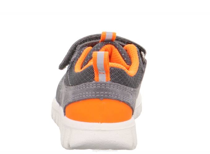 Superfit Light Grey/Orange Babies SPORT7 MINI - Sneakers low with Velcro Fastener Z6Z8348