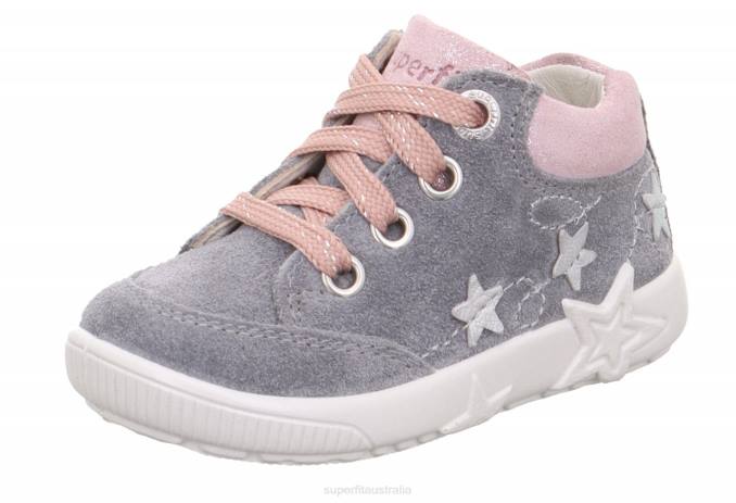 Superfit Light Grey/Pink Babies STARLIGHT - Sneakers low with Lacing Z6Z8326