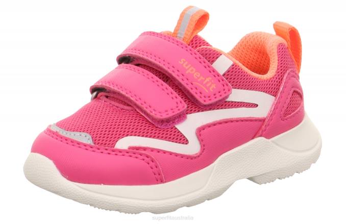 Superfit Pink/Orange Babies RUSH - Sneakers low with Velcro Fastener Z6Z8261