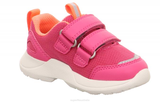 Superfit Pink/Orange Babies RUSH - Sneakers low with Velcro Fastener Z6Z8261