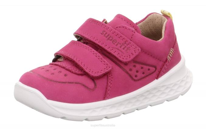 Superfit Pink/Yellow Babies BREEZE - Sneakers low with Velcro Fastener Z6Z8256