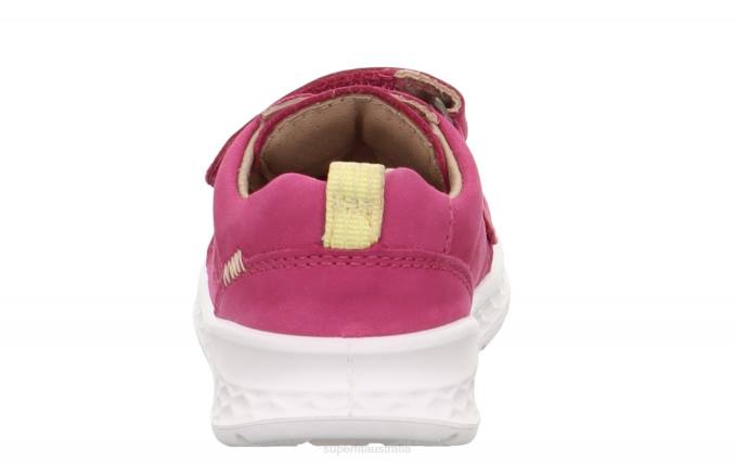 Superfit Pink/Yellow Babies BREEZE - Sneakers low with Velcro Fastener Z6Z8256