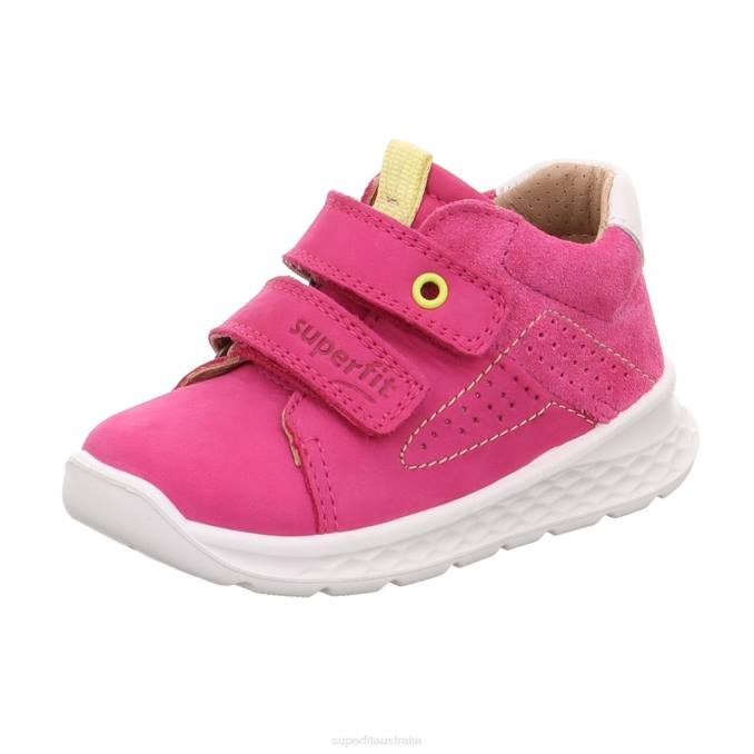 Superfit Pink/Yellow Babies BREEZE - Sneakers low with Velcro Fastener Z6Z8328