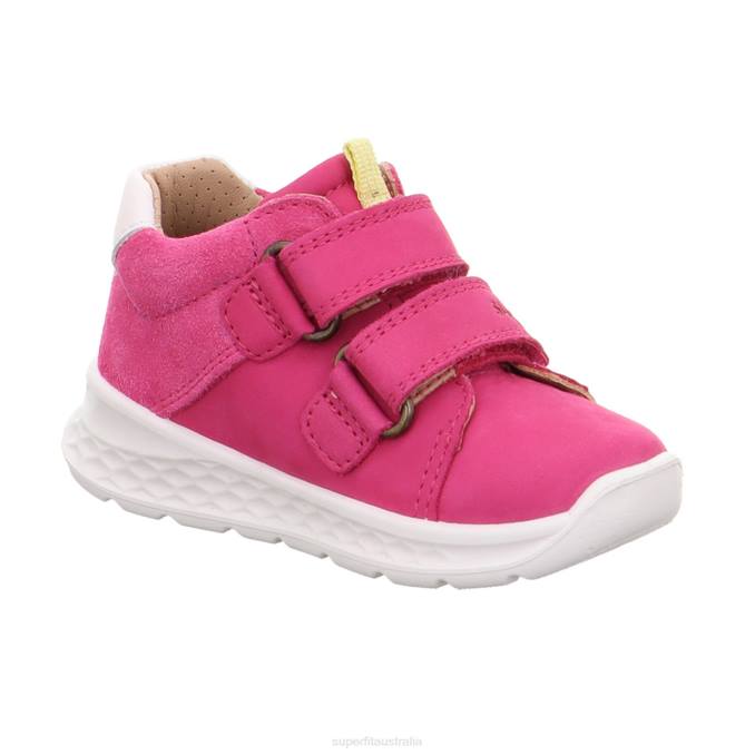 Superfit Pink/Yellow Babies BREEZE - Sneakers low with Velcro Fastener Z6Z8328