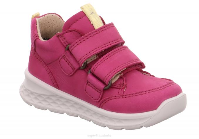 Superfit Pink/Yellow Babies BREEZE - Sneakers low with Velcro Fastener Z6Z8363