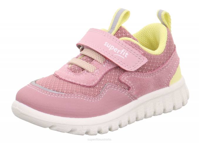 Superfit Pink/Yellow Babies SPORT7 MINI - Sneakers low with Velcro Fastener Z6Z8290