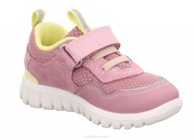 Superfit Pink/Yellow Babies SPORT7 MINI - Sneakers low with Velcro Fastener Z6Z8290