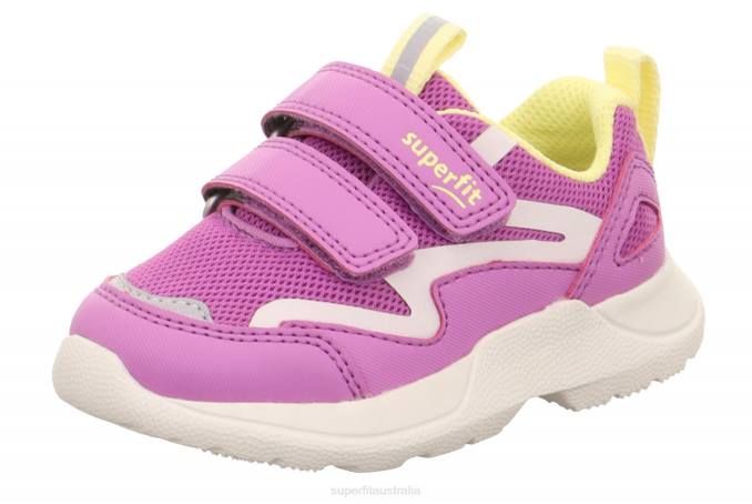 Superfit Purple/Yellow Babies RUSH - Sneakers low with Velcro Fastener Z6Z8289