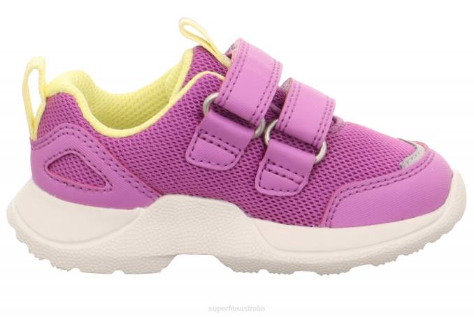 Superfit Purple/Yellow Babies RUSH - Sneakers low with Velcro Fastener Z6Z8289