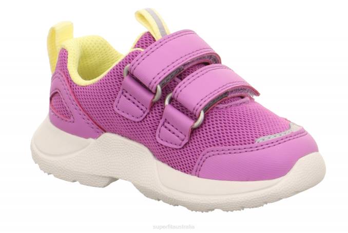 Superfit Purple/Yellow Babies RUSH - Sneakers low with Velcro Fastener Z6Z8289