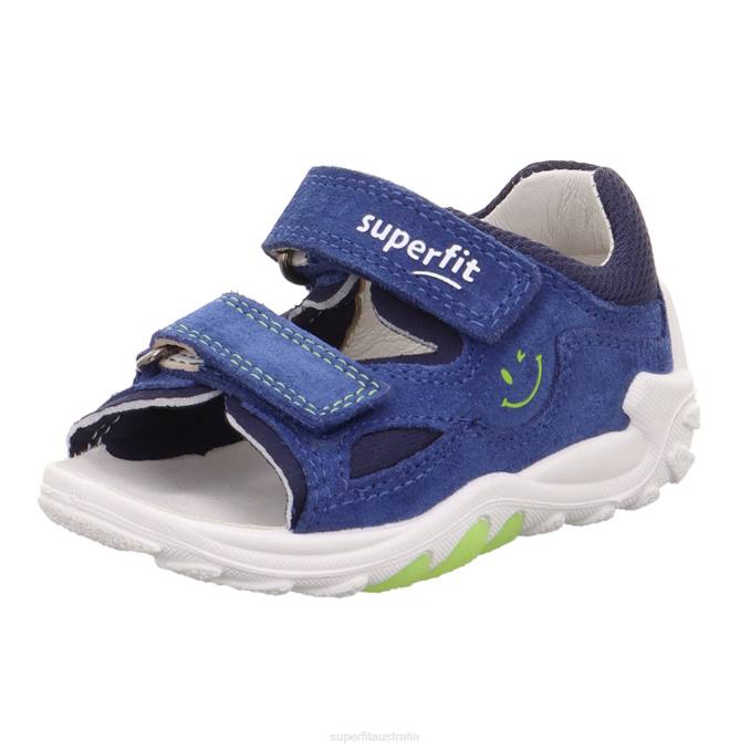 Superfit Blue/Light Green Babies FLOW - Sandal with Velcro Fastener Z6Z8179