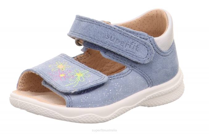 Superfit Blue/Silver Babies POLLY - Sandal with Velcro Fastener Z6Z8208