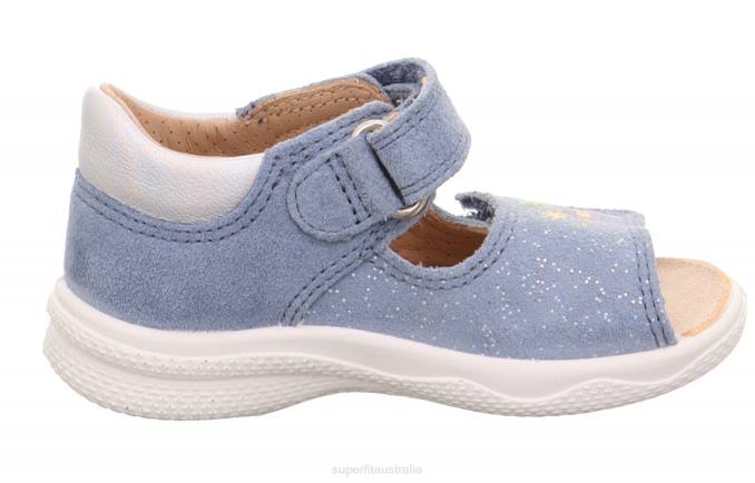 Superfit Blue/Silver Babies POLLY - Sandal with Velcro Fastener Z6Z8208