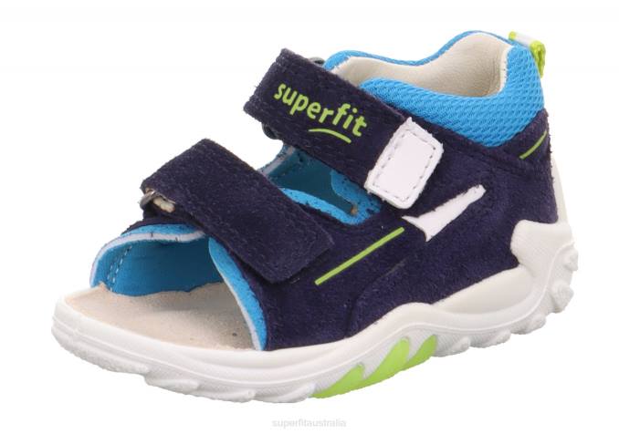 Superfit Blue/Turquoise Babies FLOW - Sandal with Velcro Fastener Z6Z8166