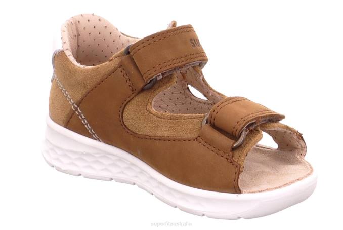 Superfit Brown/Beige Babies LAGOON - Sandal with Velcro Fastener Z6Z8205