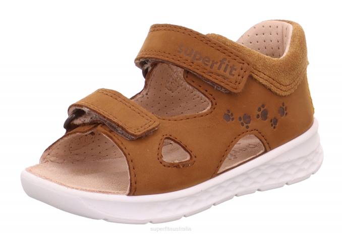 Superfit Brown/Yellow Babies LAGOON - Sandal with Velcro Fastener Z6Z8216