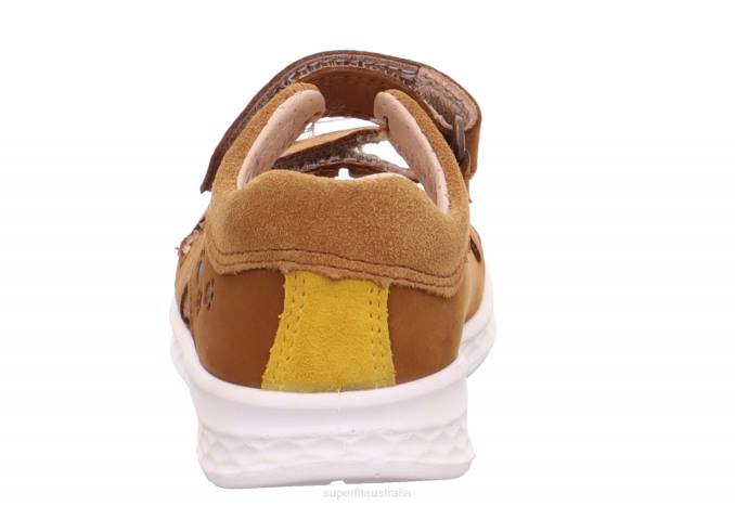 Superfit Brown/Yellow Babies LAGOON - Sandal with Velcro Fastener Z6Z8216