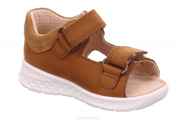 Superfit Brown/Yellow Babies LAGOON - Sandal with Velcro Fastener Z6Z8216