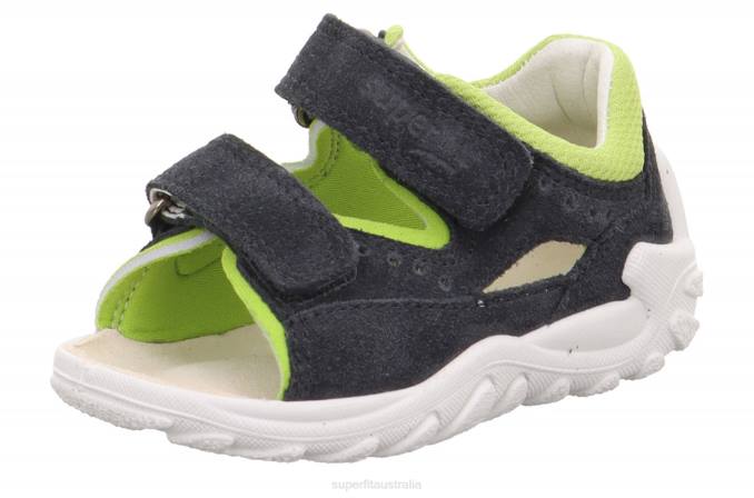 Superfit Grey/Light Green Babies FLOW - Sandal with Velcro Fastener Z6Z8204