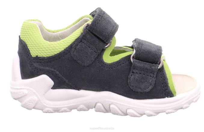 Superfit Grey/Light Green Babies FLOW - Sandal with Velcro Fastener Z6Z8204