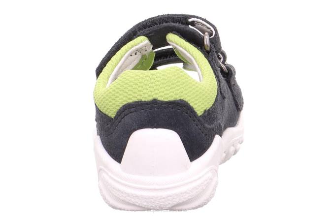 Superfit Grey/Light Green Babies FLOW - Sandal with Velcro Fastener Z6Z8204