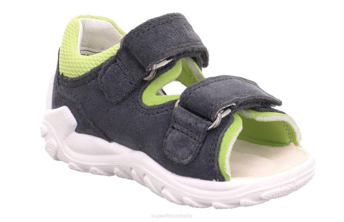 Superfit Grey/Light Green Babies FLOW - Sandal with Velcro Fastener Z6Z8204