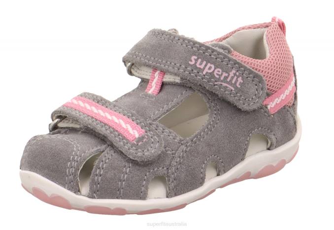 Superfit Grey/Pink Babies FANNI - Sandal with Velcro Fastener Z6Z8227