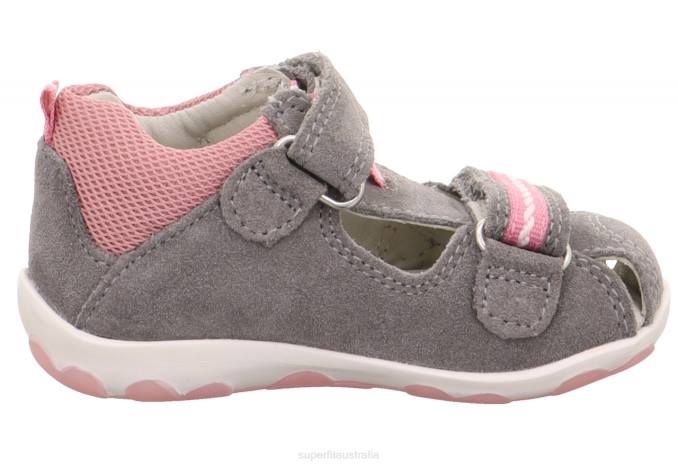 Superfit Grey/Pink Babies FANNI - Sandal with Velcro Fastener Z6Z8227