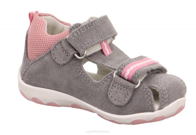 Superfit Grey/Pink Babies FANNI - Sandal with Velcro Fastener Z6Z8227