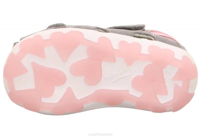 Superfit Grey/Pink Babies FANNI - Sandal with Velcro Fastener Z6Z8227