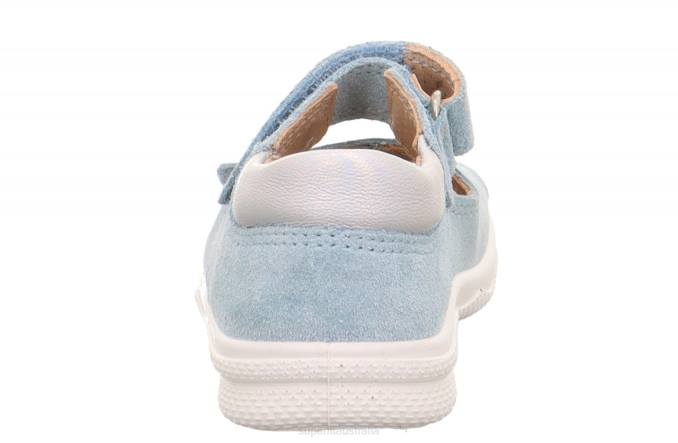 Superfit Light Blue/Silver Babies POLLY - Sandal with Velcro Fastener Z6Z8186