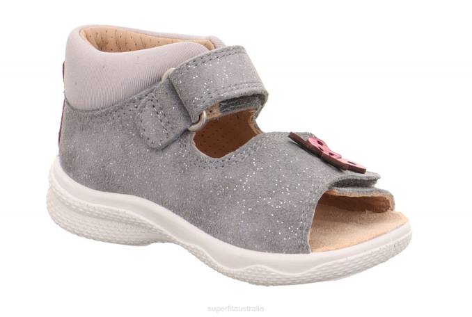 Superfit Light Grey Babies POLLY - Sandal with Velcro Fastener Z6Z8198