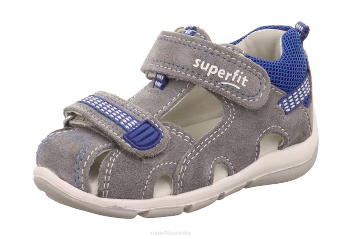 Superfit Light Grey/Blue Babies FREDDY - Sandal with Velcro Fastener Z6Z8167