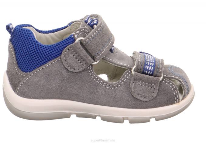 Superfit Light Grey/Blue Babies FREDDY - Sandal with Velcro Fastener Z6Z8167