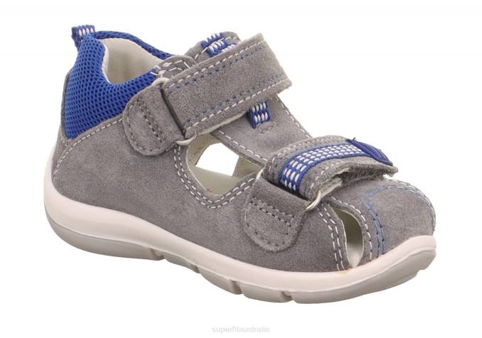 Superfit Light Grey/Blue Babies FREDDY - Sandal with Velcro Fastener Z6Z8167