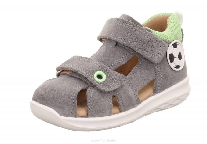 Superfit Light Grey/Green Babies BUMBLEBEE - Sandal with Velcro Fastener Z6Z8172