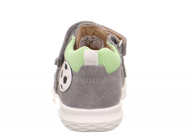 Superfit Light Grey/Green Babies BUMBLEBEE - Sandal with Velcro Fastener Z6Z8172