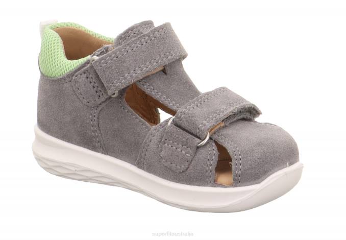 Superfit Light Grey/Green Babies BUMBLEBEE - Sandal with Velcro Fastener Z6Z8172