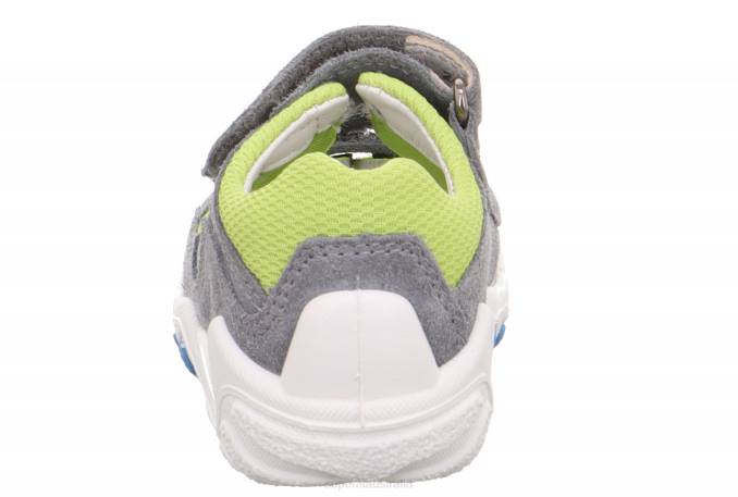 Superfit Light Grey/Light Green Babies FLOW - Sandal with Velcro Fastener Z6Z8188