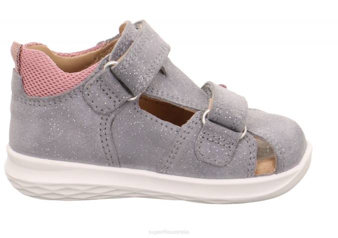 Superfit Light Grey/Pink Babies BUMBLEBEE - Sandal with Velcro Fastener Z6Z8212