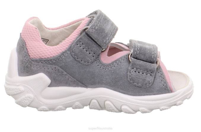 Superfit Light Grey/Pink Babies FLOW - Sandal with Velcro Fastener Z6Z8174