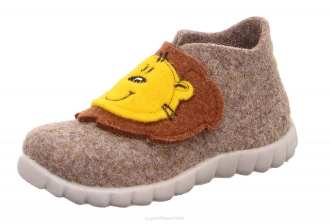 Superfit Beige Babies HAPPY - Slipper with Velcro Fastener Z6Z8110