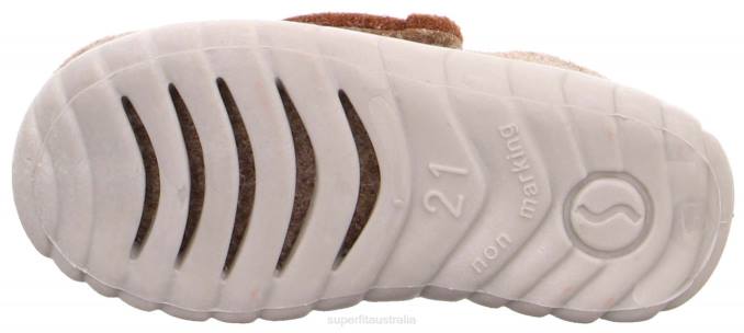 Superfit Beige Babies HAPPY - Slipper with Velcro Fastener Z6Z8110