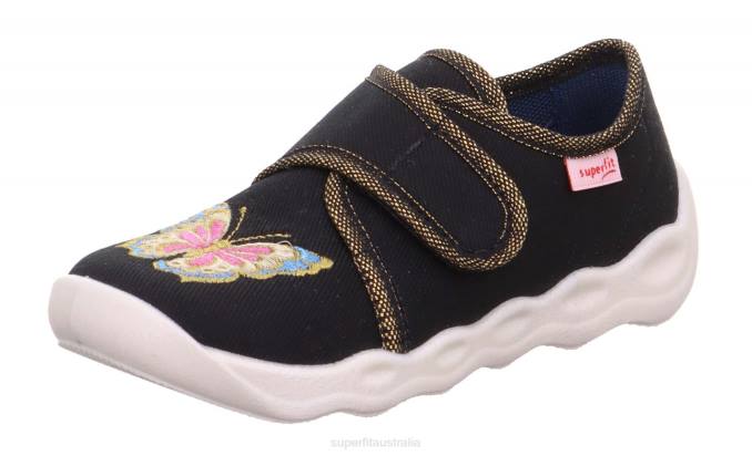 Superfit Black Babies BUBBLE - Slipper with Velcro Fastener Z6Z8101