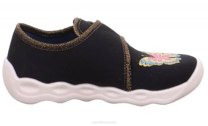 Superfit Black Babies BUBBLE - Slipper with Velcro Fastener Z6Z8101