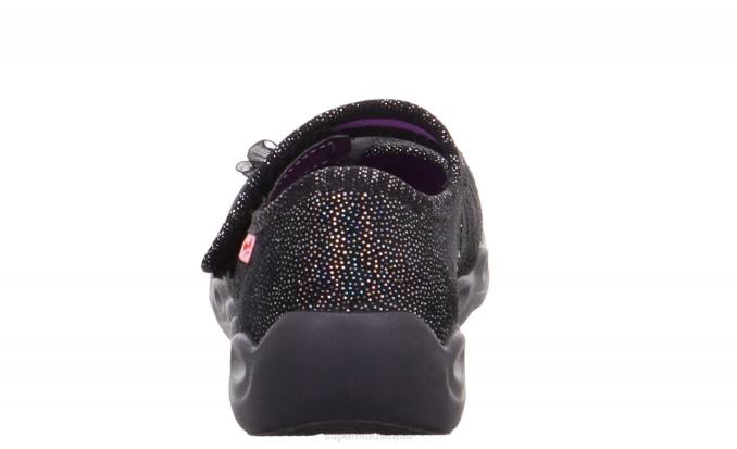 Superfit Black Babies BUBBLE - Slipper with Velcro Fastener Z6Z8144