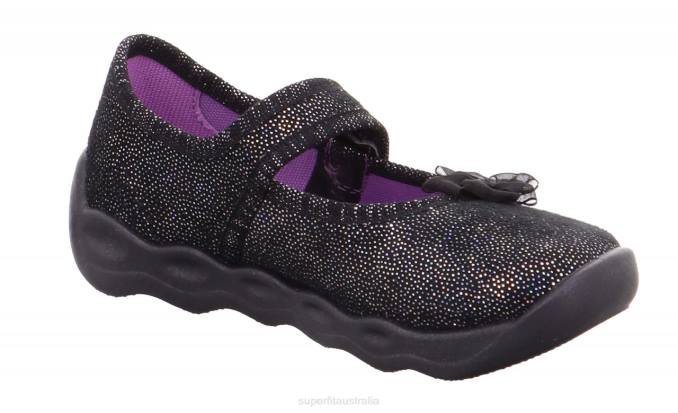 Superfit Black Babies BUBBLE - Slipper with Velcro Fastener Z6Z8144